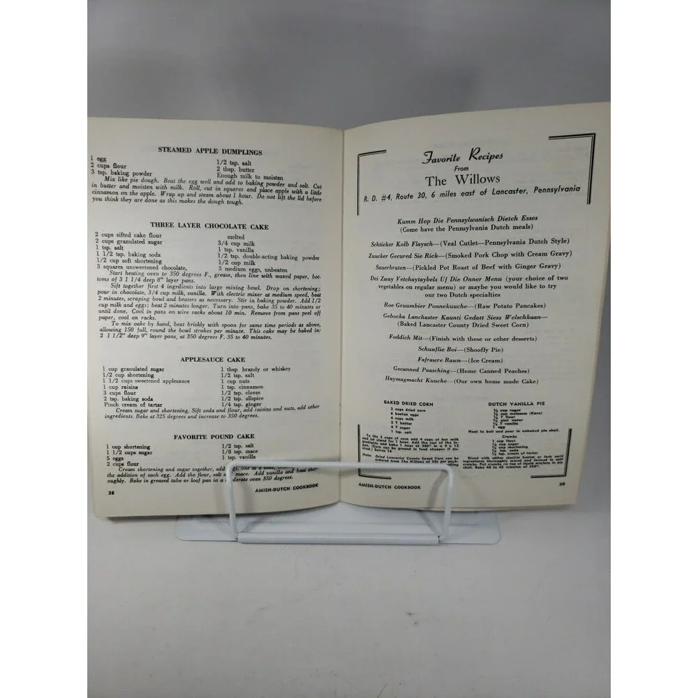 Vintage Amish Dutch Cookbook Ruth Redclay Dutch Cupboard Gettysburg PA 1960s